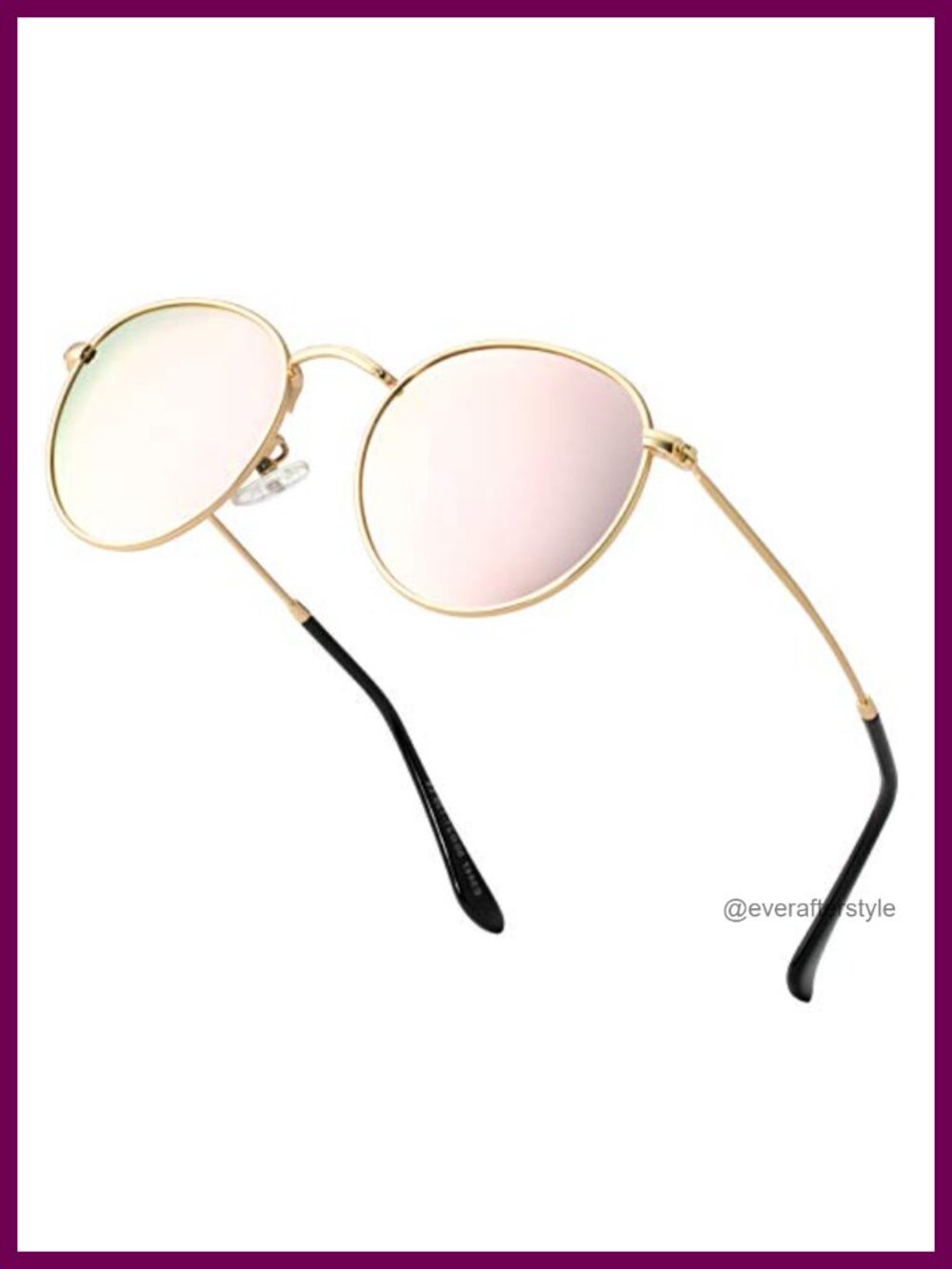 Round Polarized Sunglasses Metal Frame UV400 Full-Frame Retro Unisex